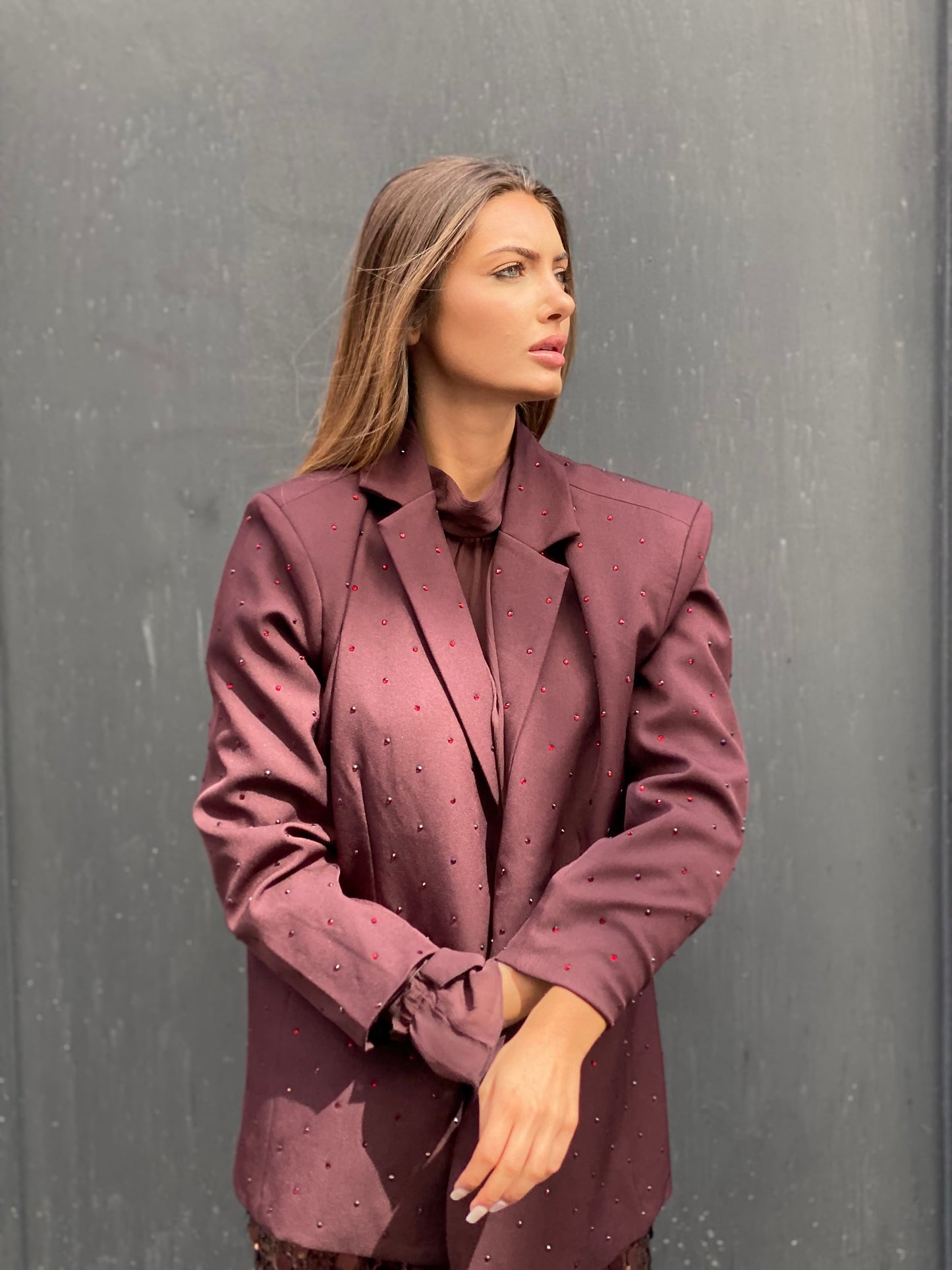 Blazer diamant, Bordeaux