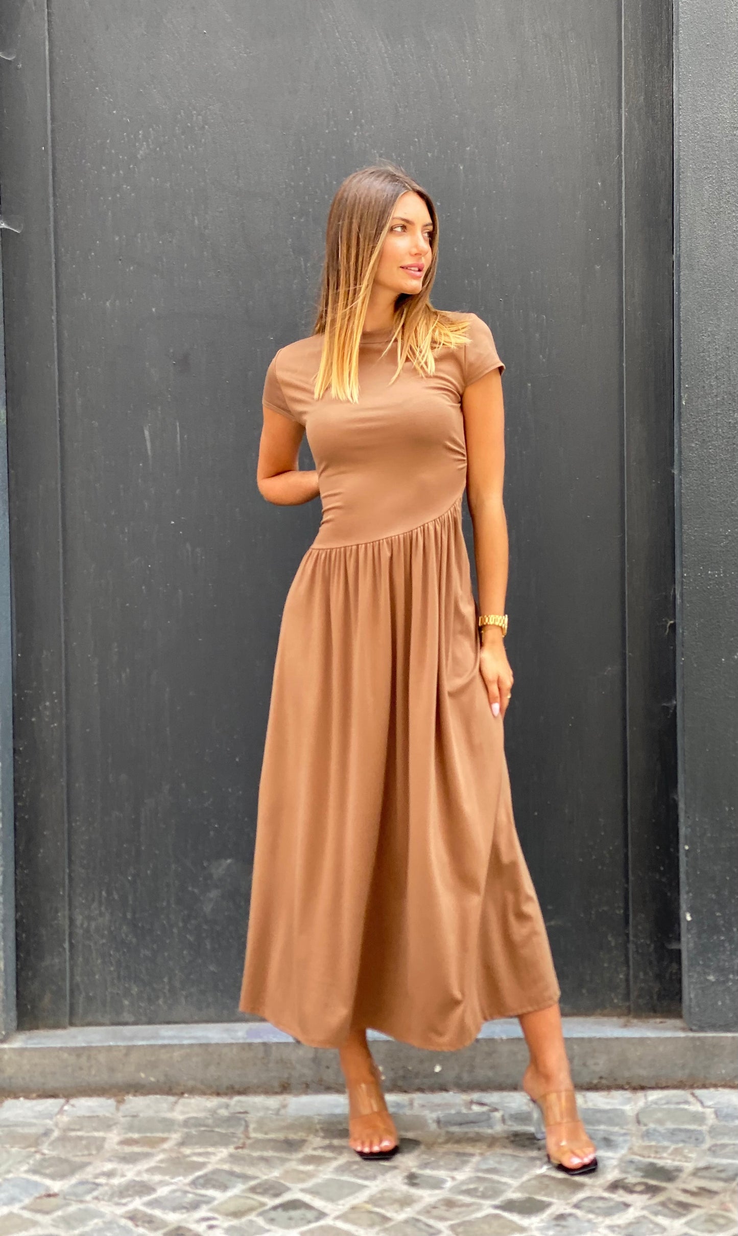 Robe Leila noisette