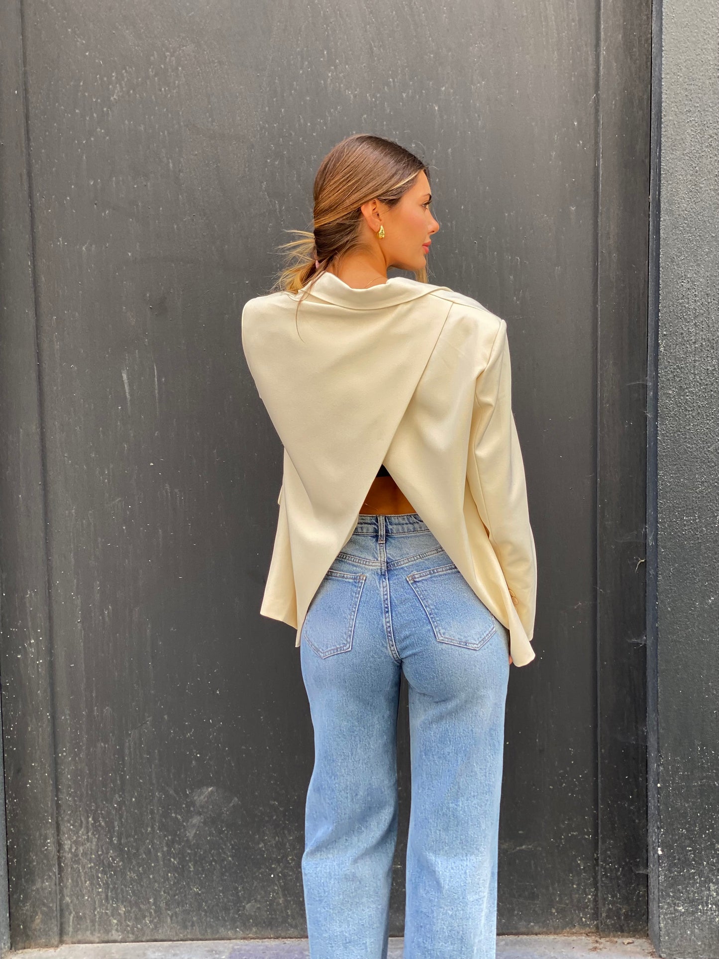 Blazer Ines, blanc cassé