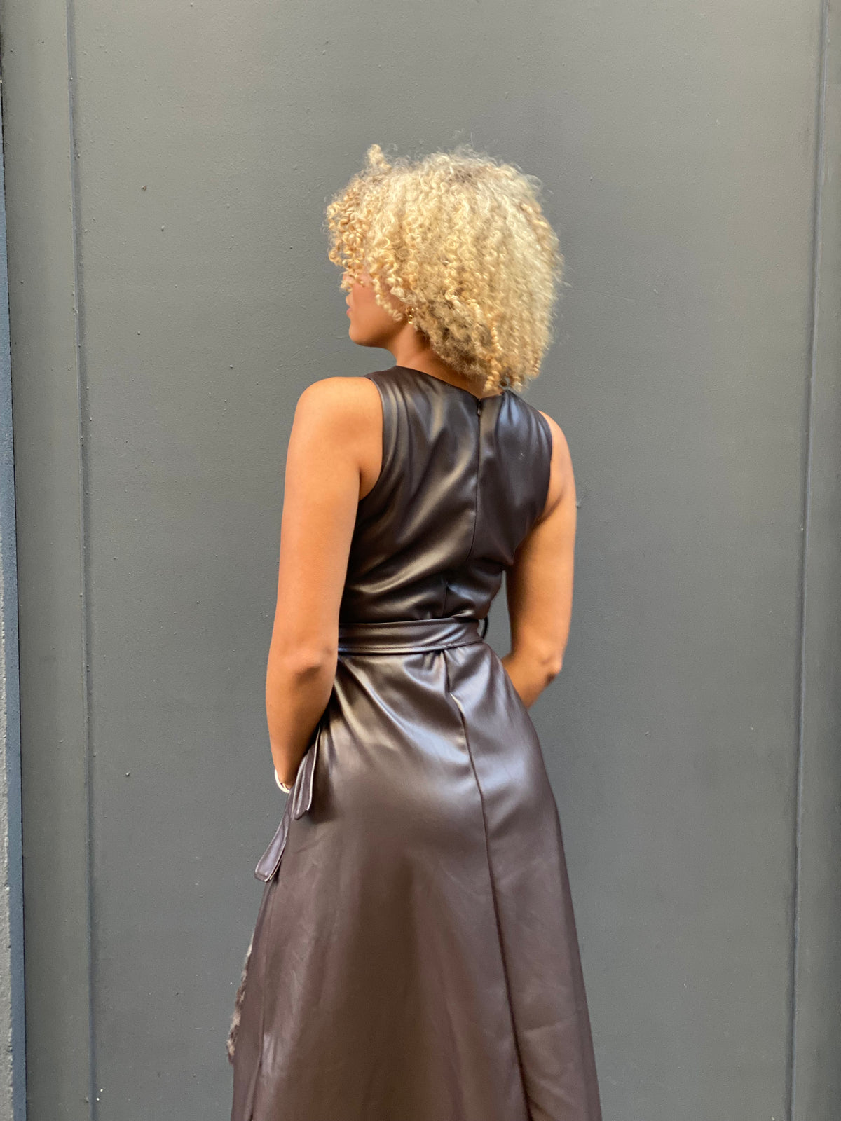 Robe similicuir Irène