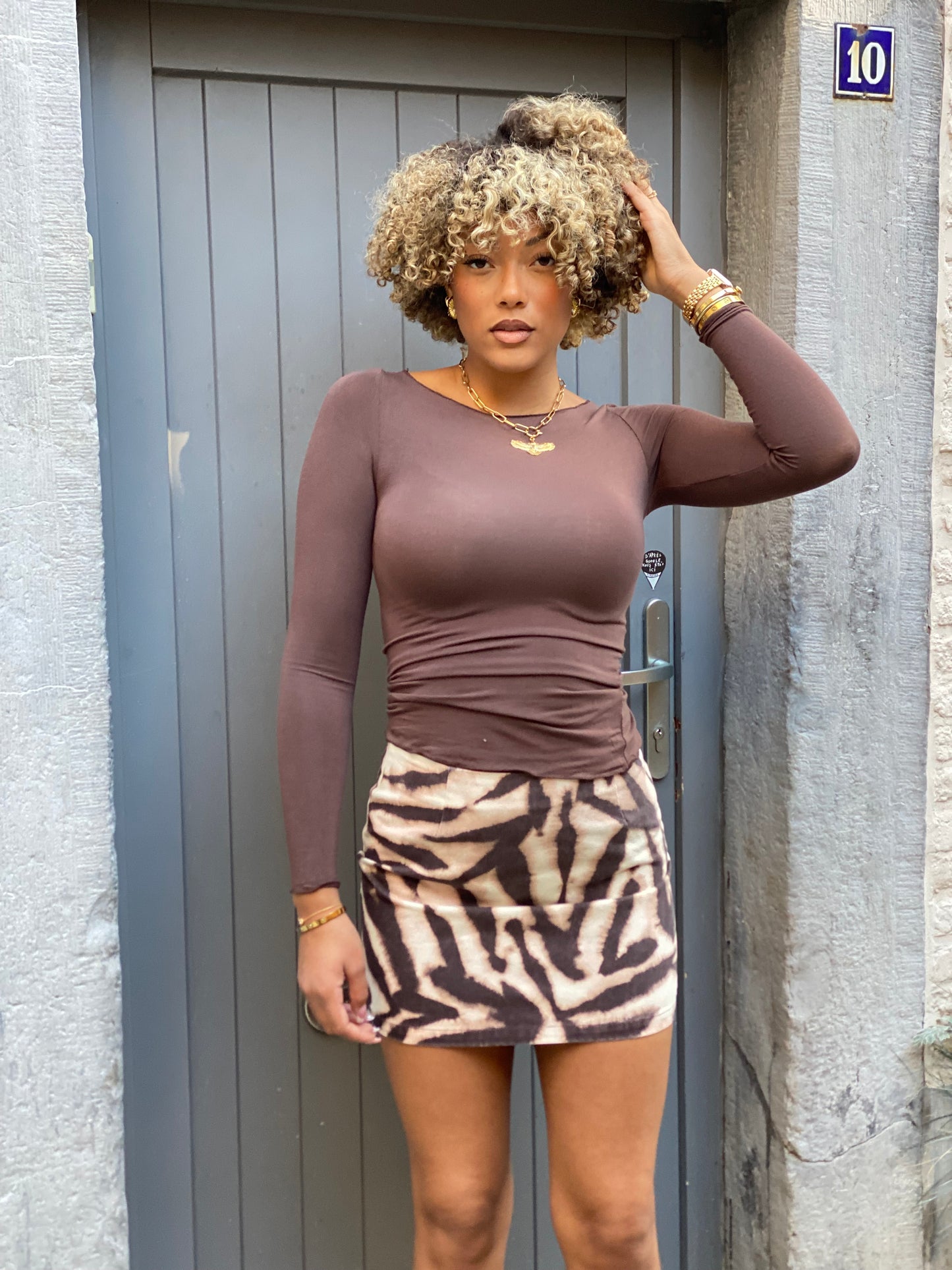 Blouse Nana brune