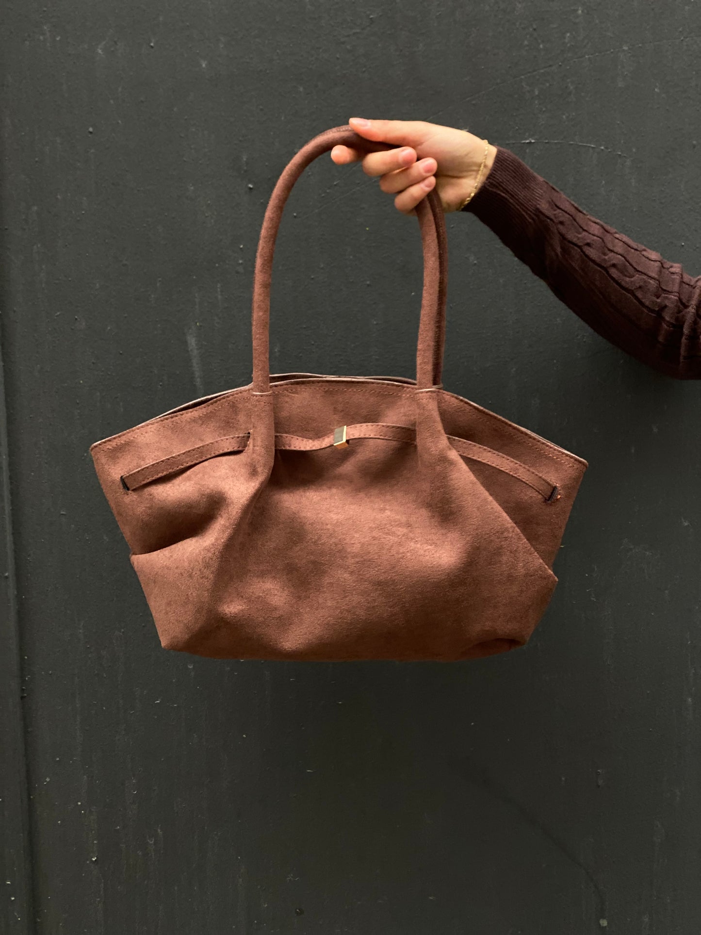 Sac suédine brun