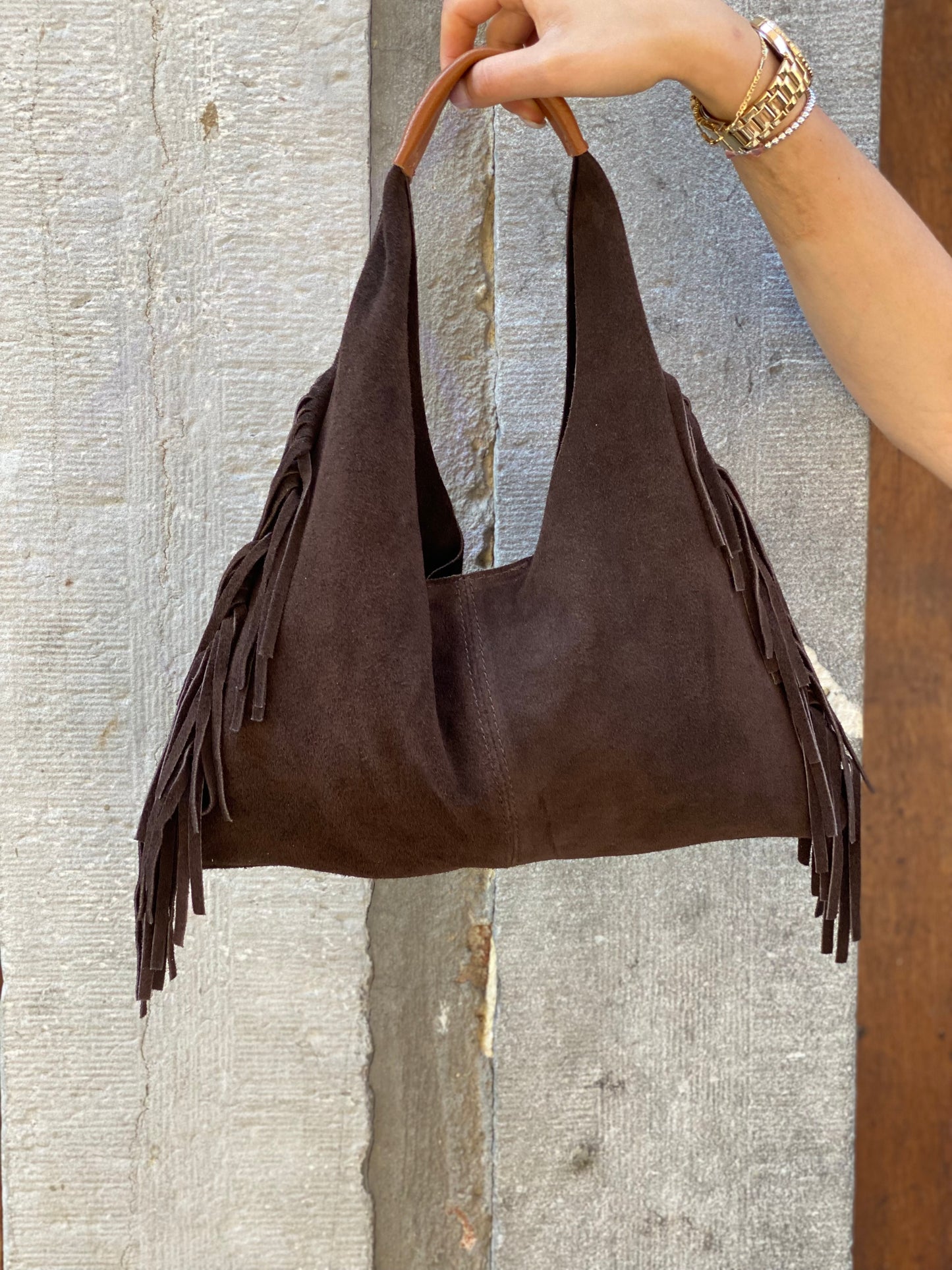 Sac cuir brun