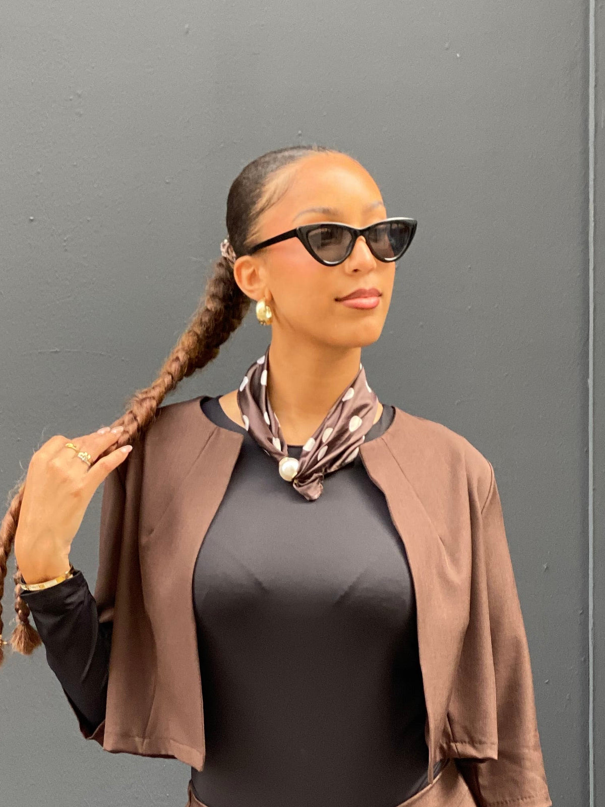 Petit foulard, avec perles aimantées