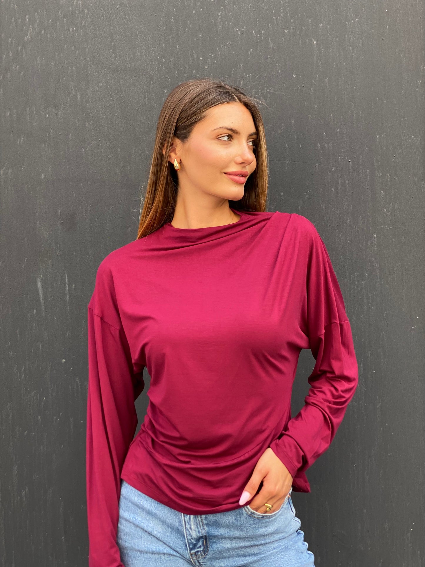 Blouse Kenza bordeaux