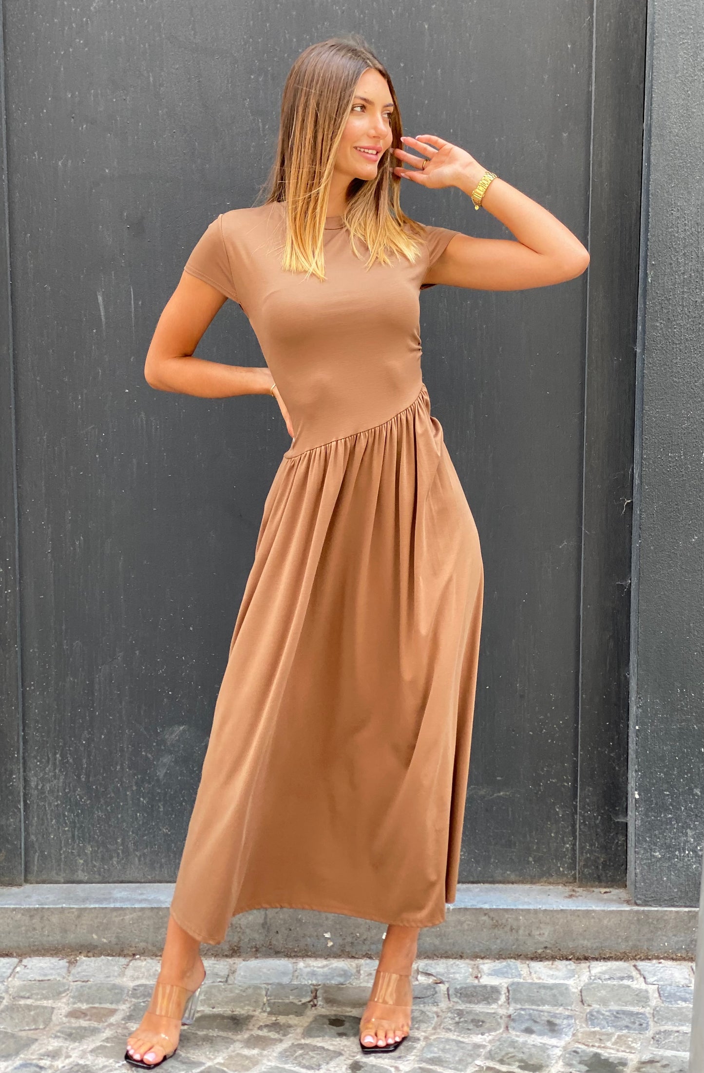Robe Leila noisette