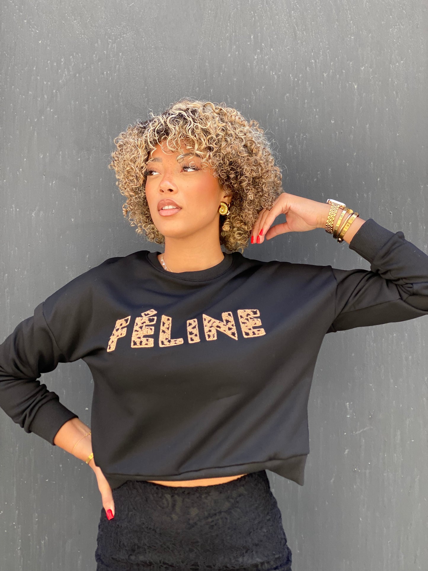 Sweat-shirt, féline