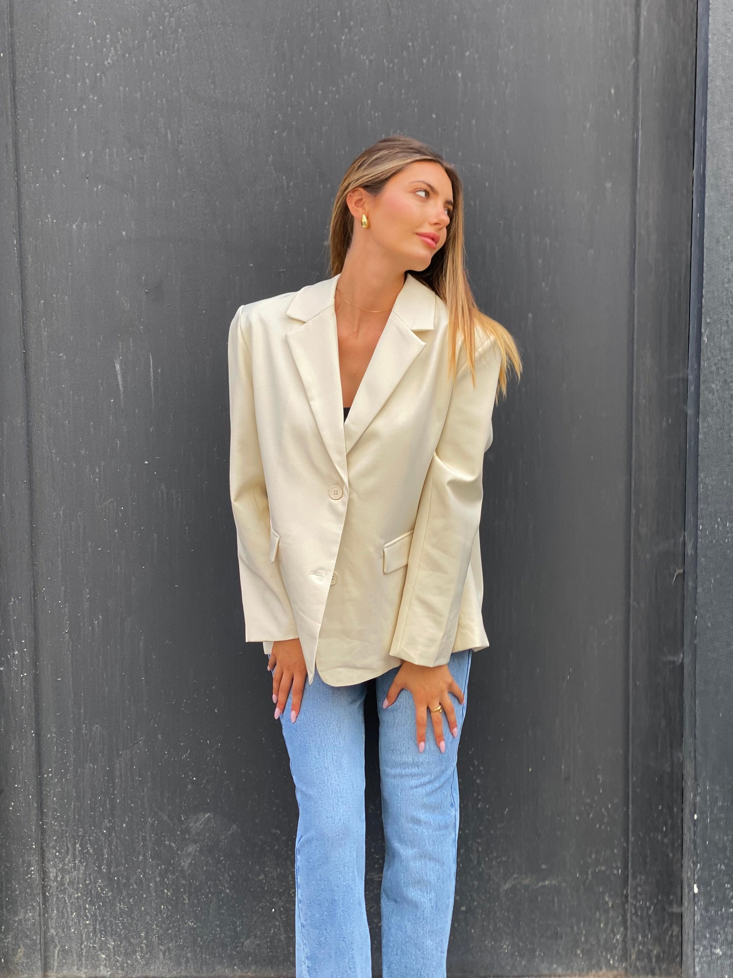 Blazer Ines, blanc cassé