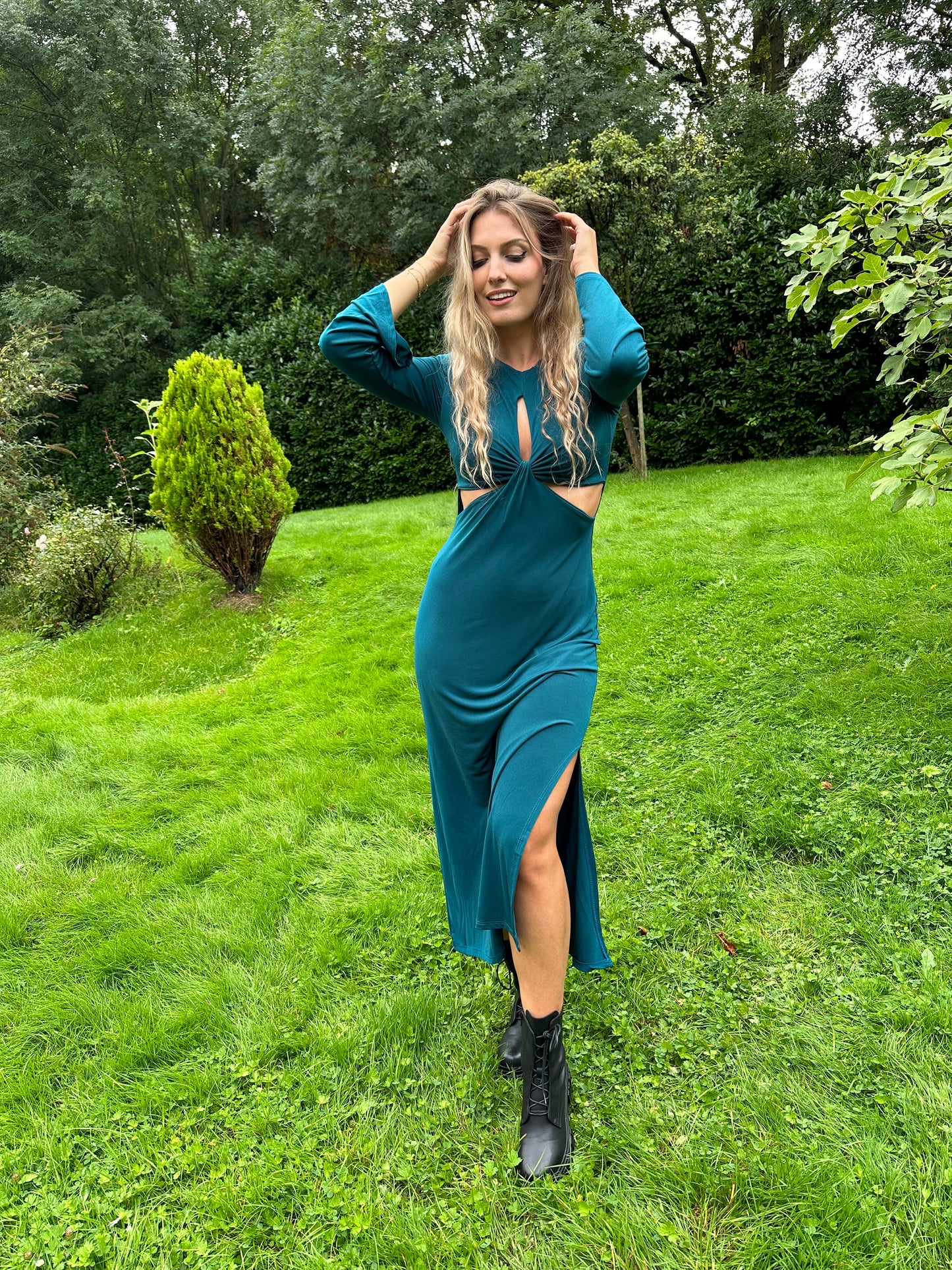 robe Mulan bleu canard