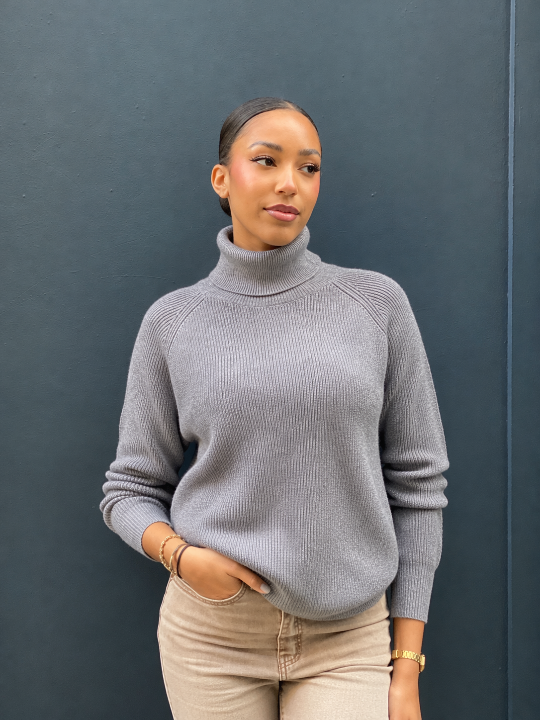 Pull col roulé Flo