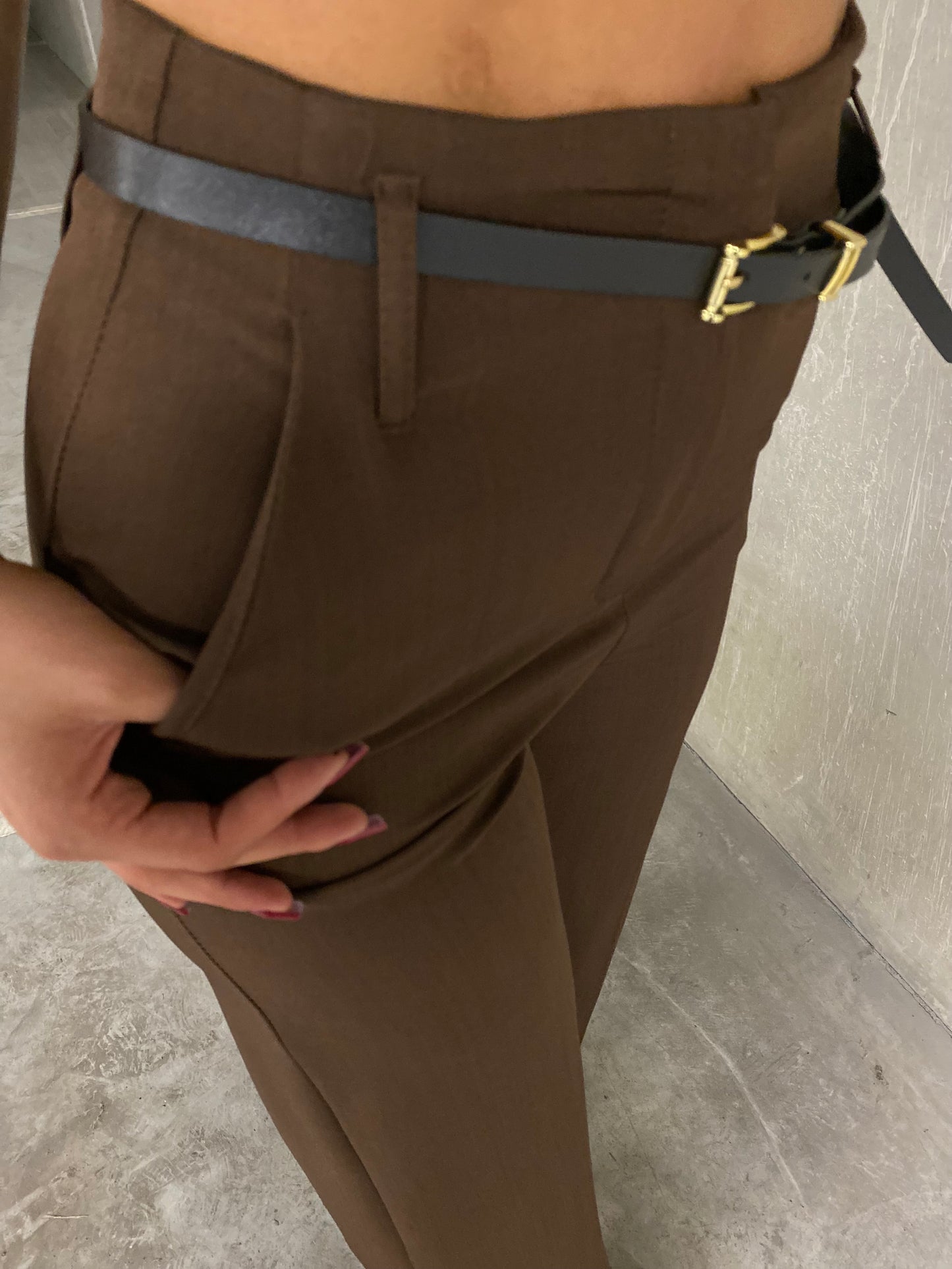 Pantalon Irina brun