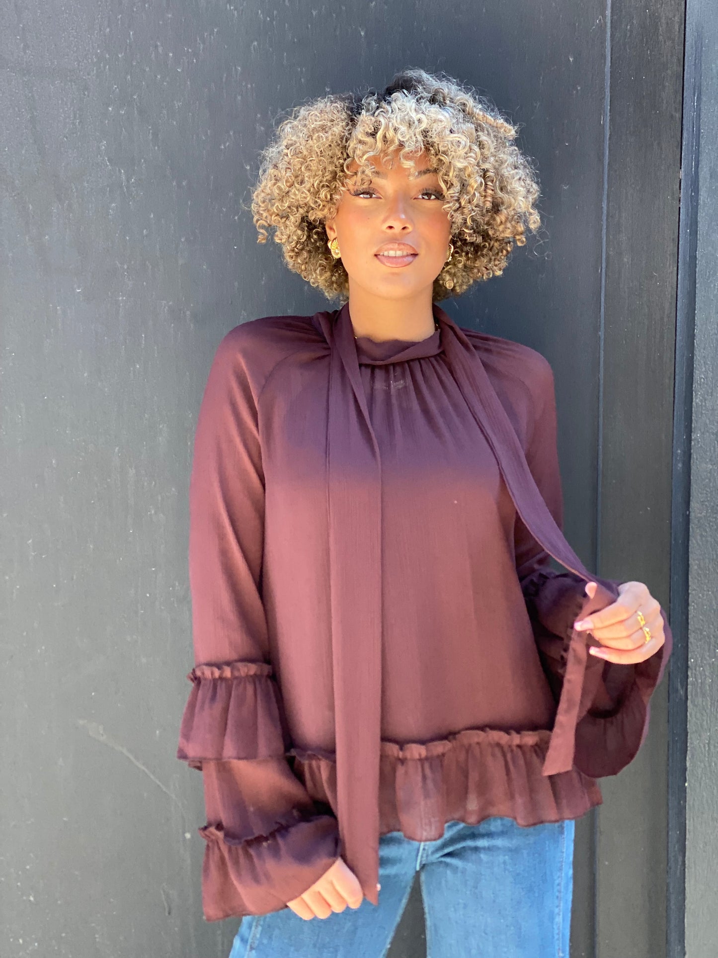 Chemise Shanna bordeaux