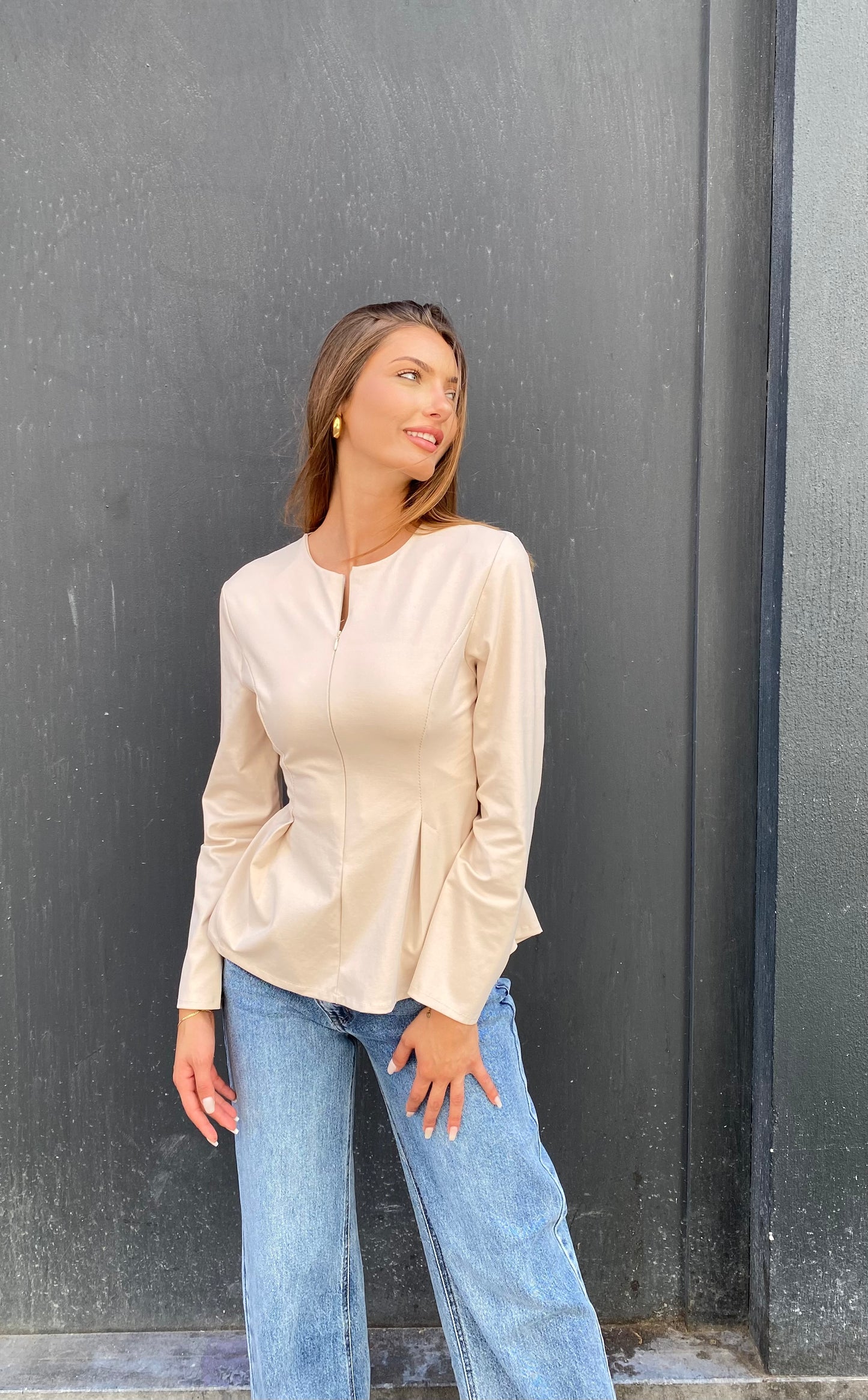 blouse Zara beige