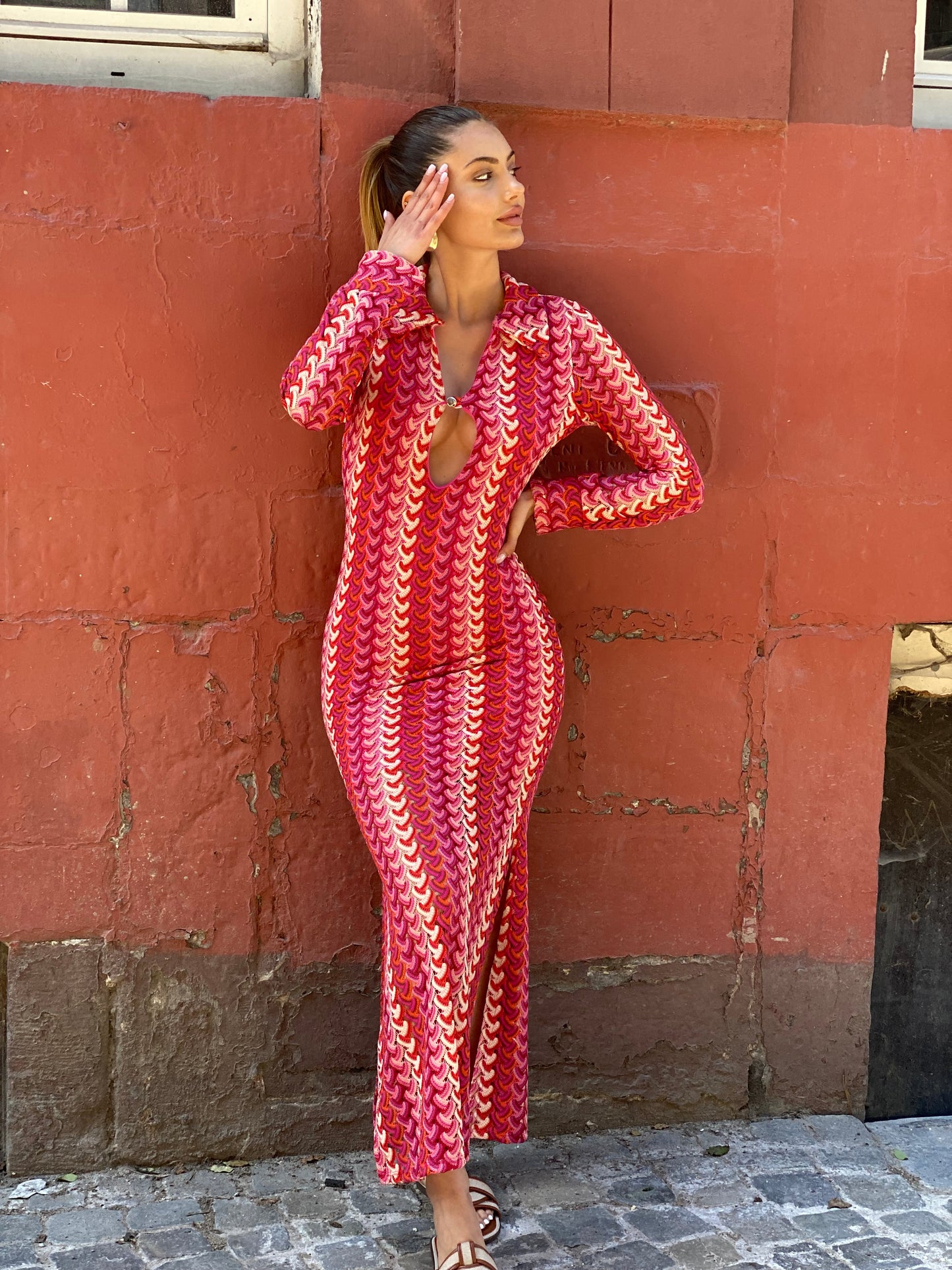 Robe Éva fuchsia