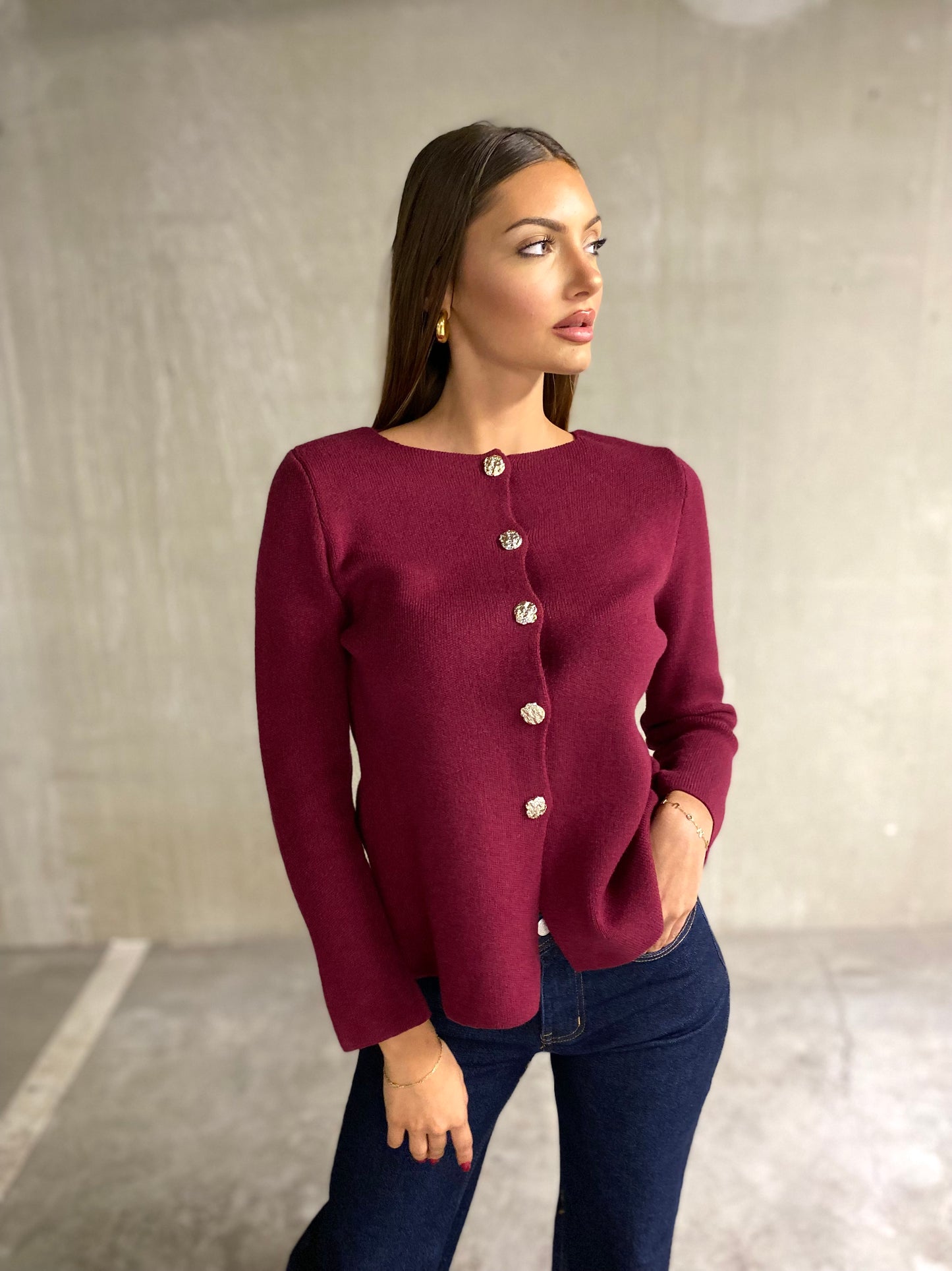 Pull Sofia bordeaux