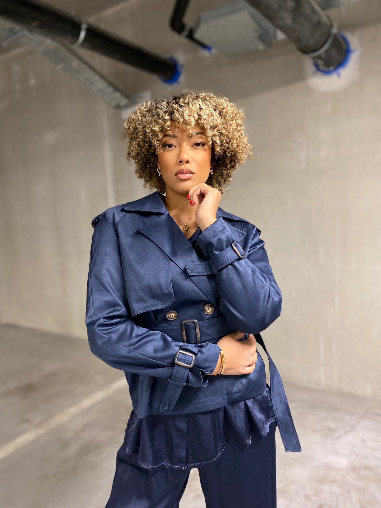 Trench Fabi bleu