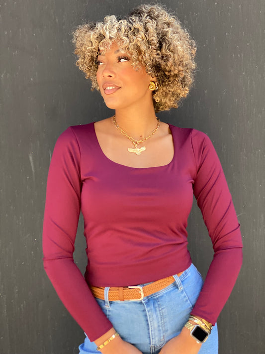 Blouse basil bordeaux