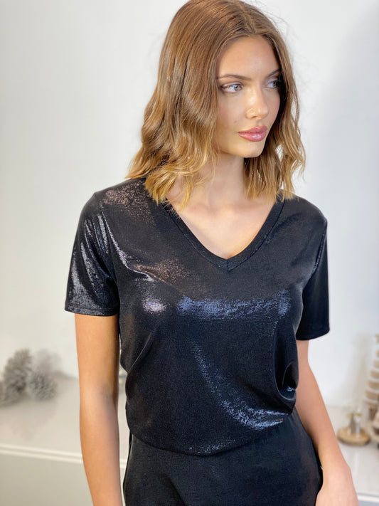 Blouse T-shirt noir len's