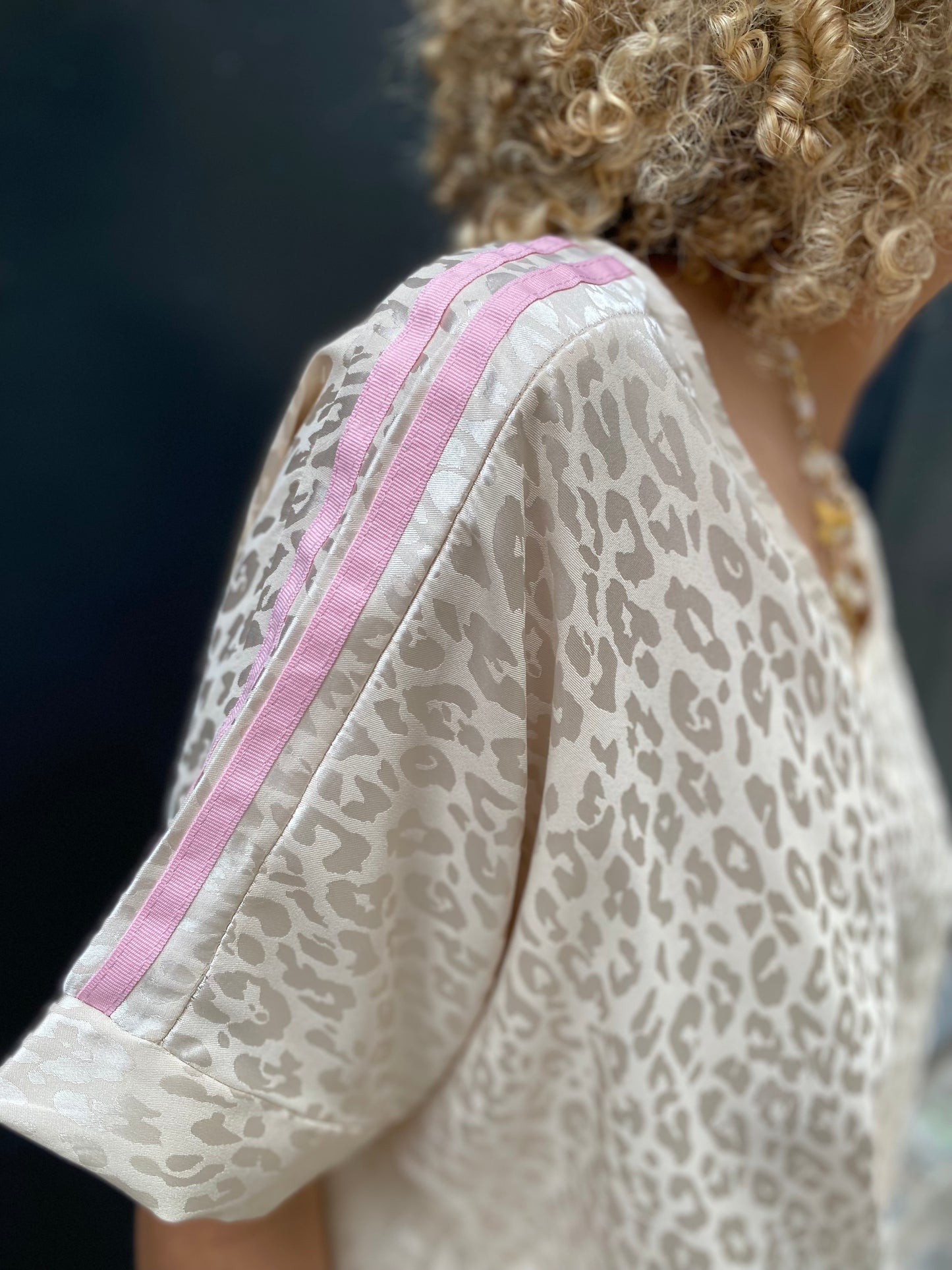 Blouse, léopard beige