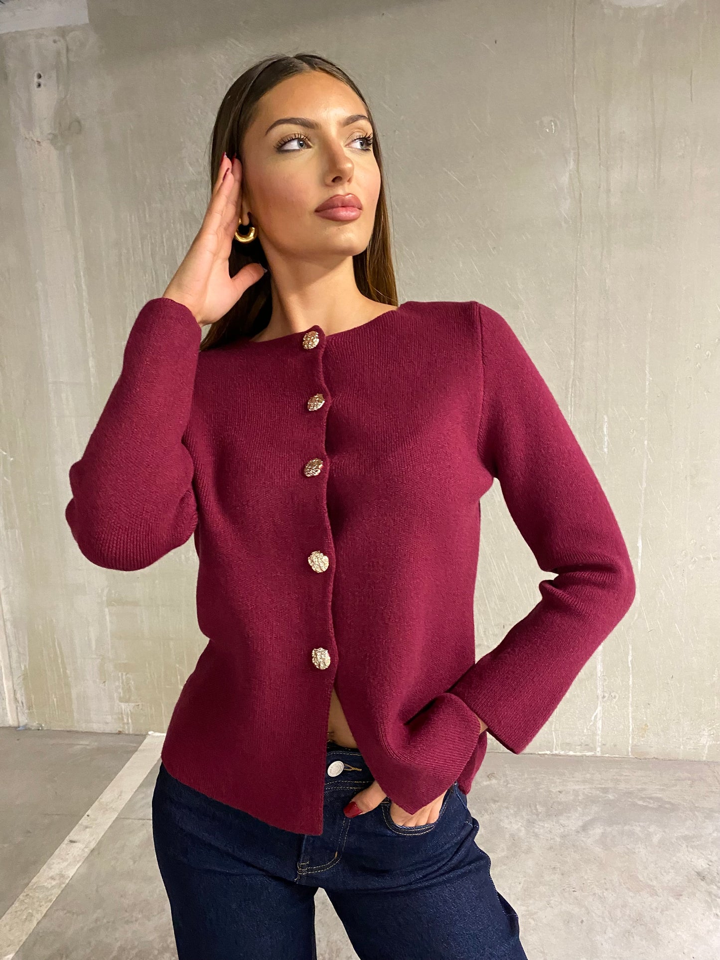 Pull Sofia bordeaux