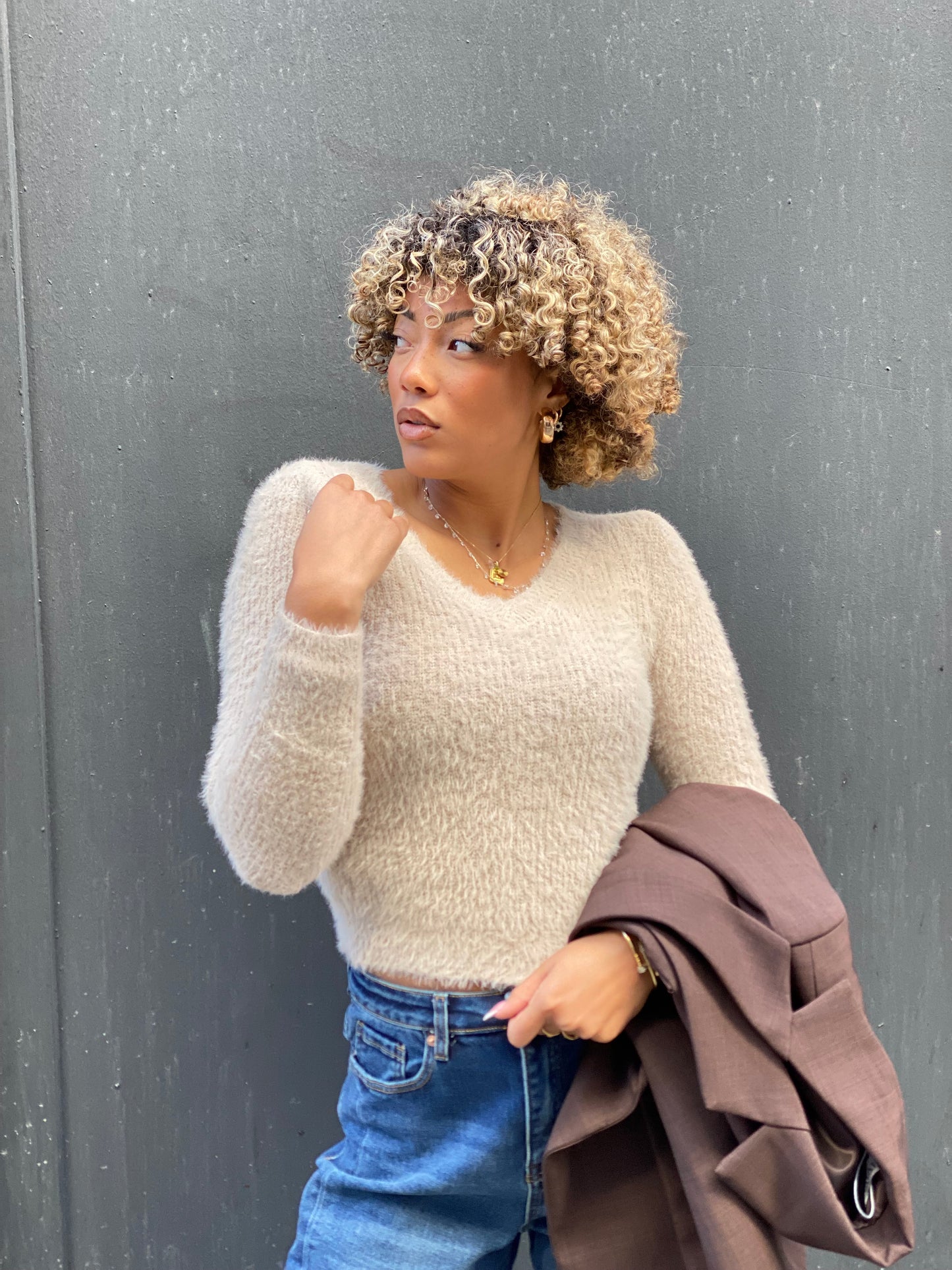 Pull Douli beige