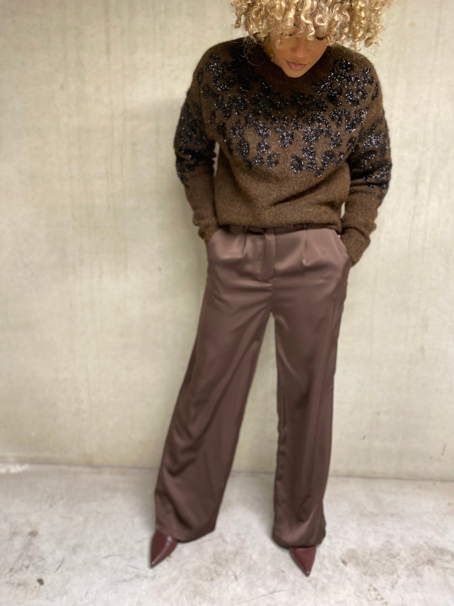 Pantalon Inès choco