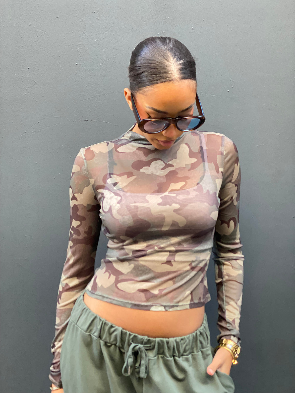 Blouse, camouflage
