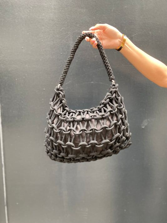 Sac crochet, noir