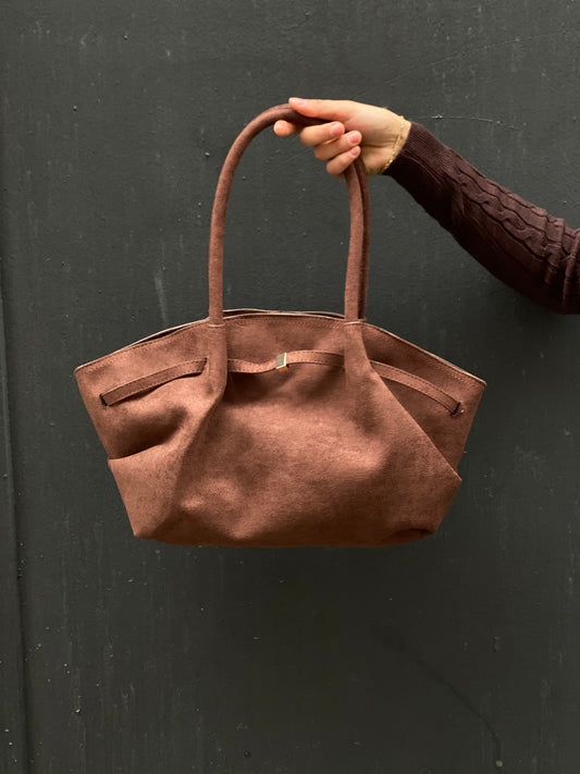 Sac suédine brun