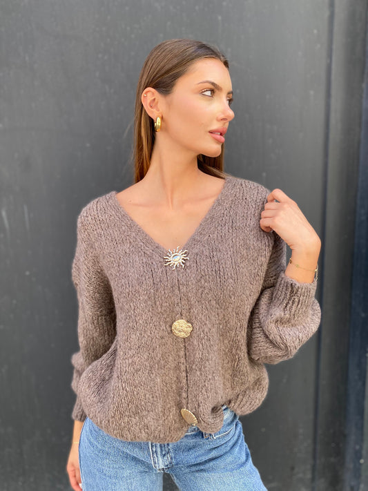 Gilet soleil, taupe