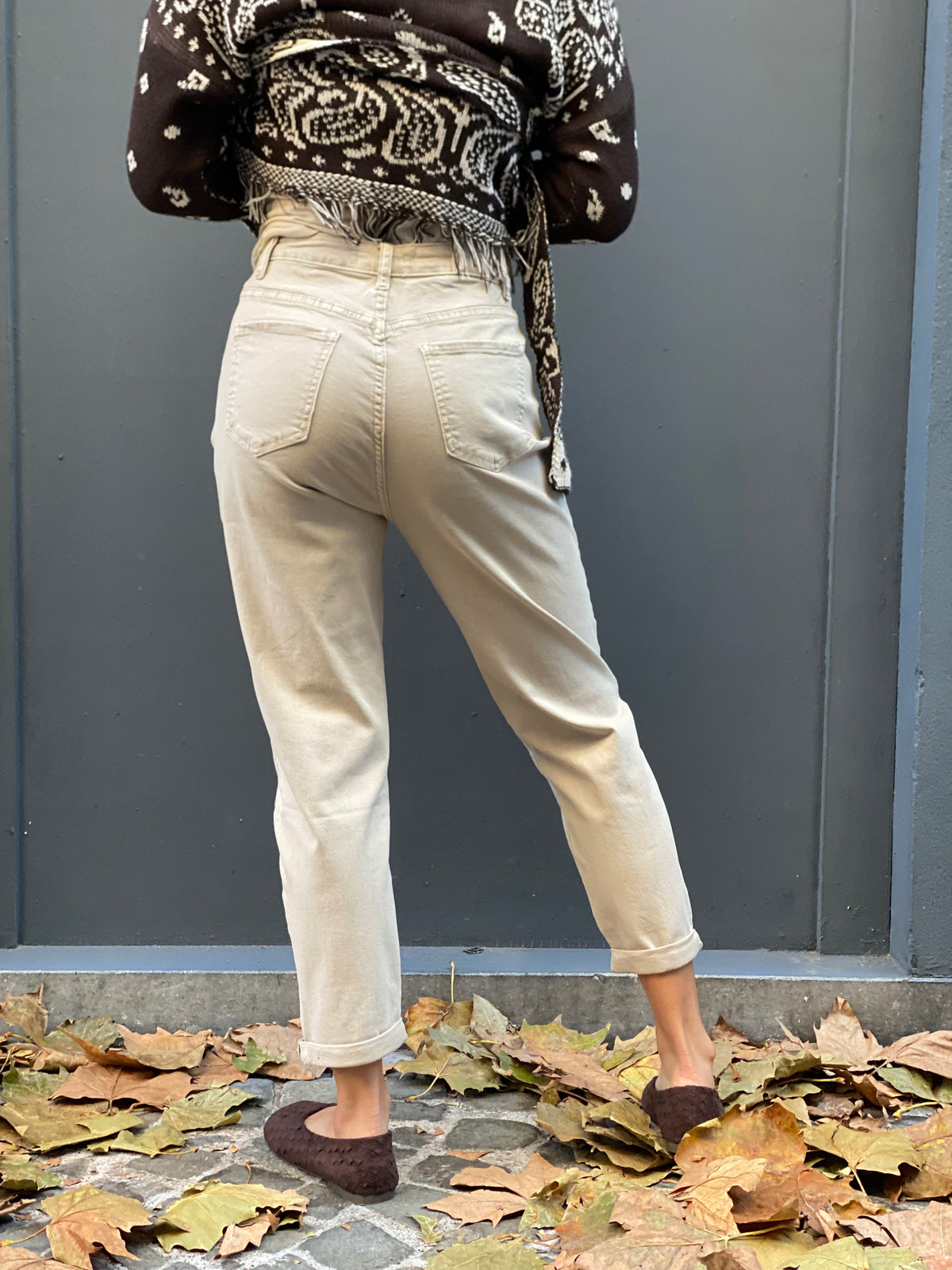 Pantalon beige, jeans Nadine