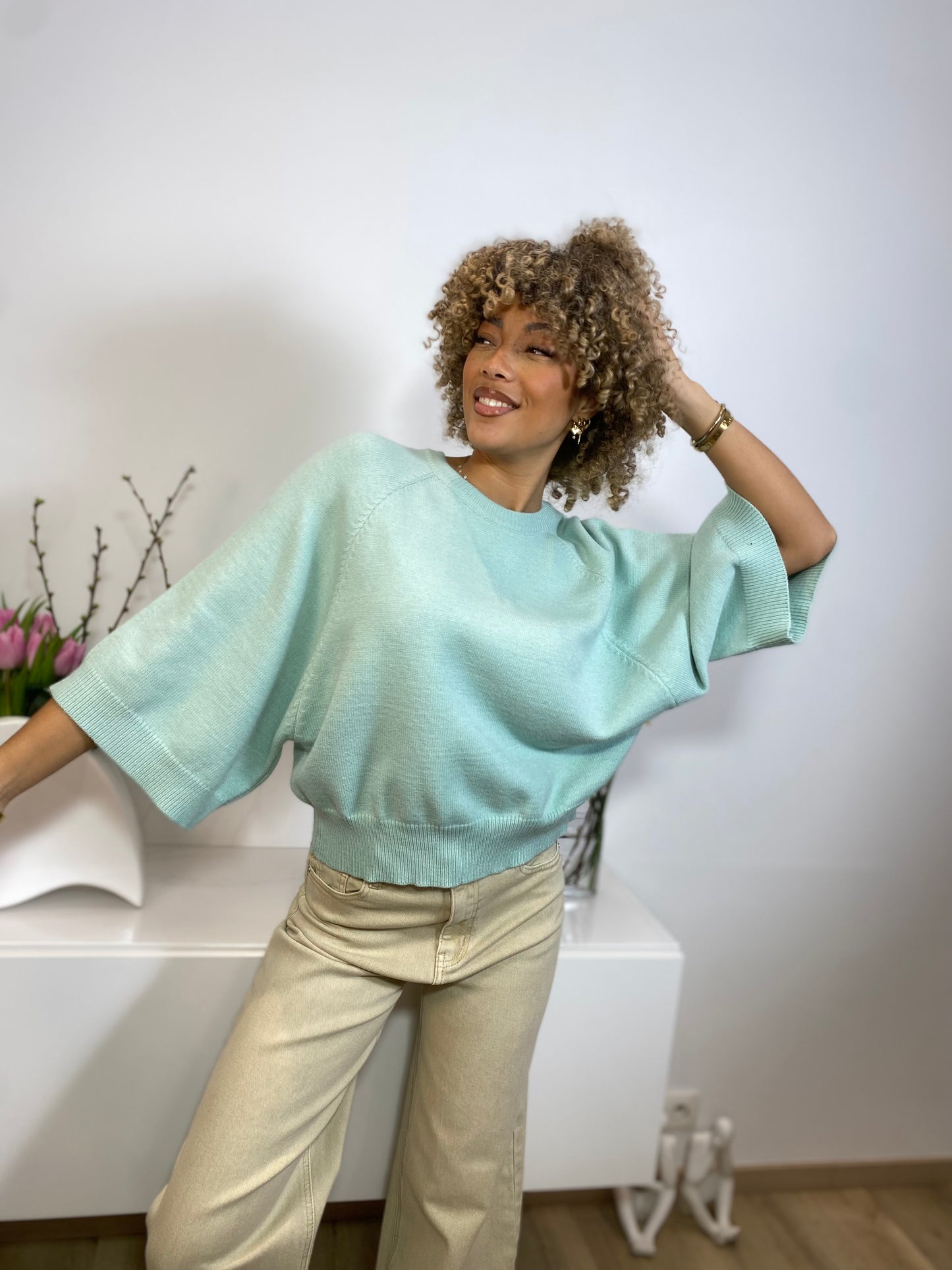 Pull sylvia vert eau