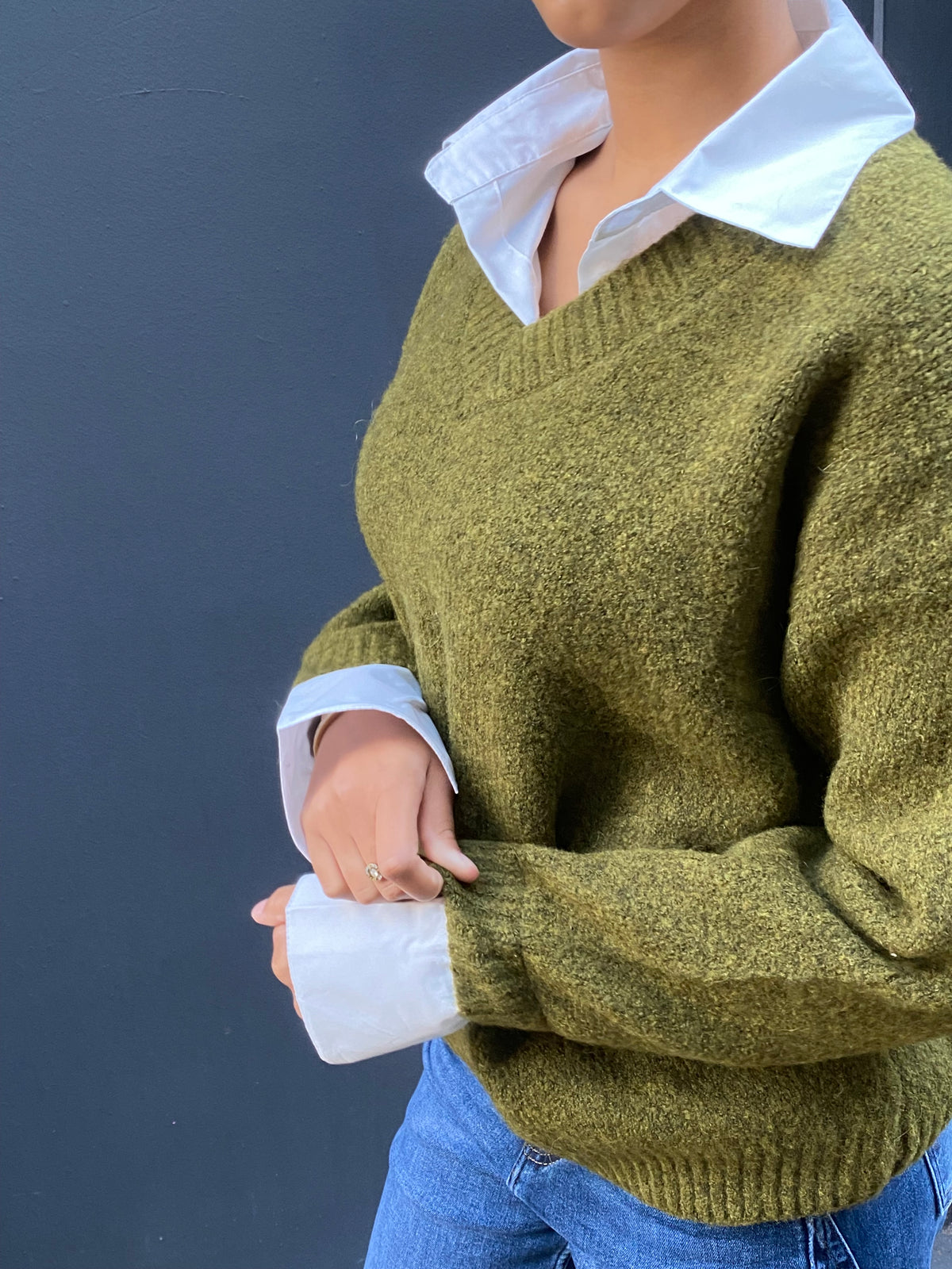 Pull col chemise valéria
