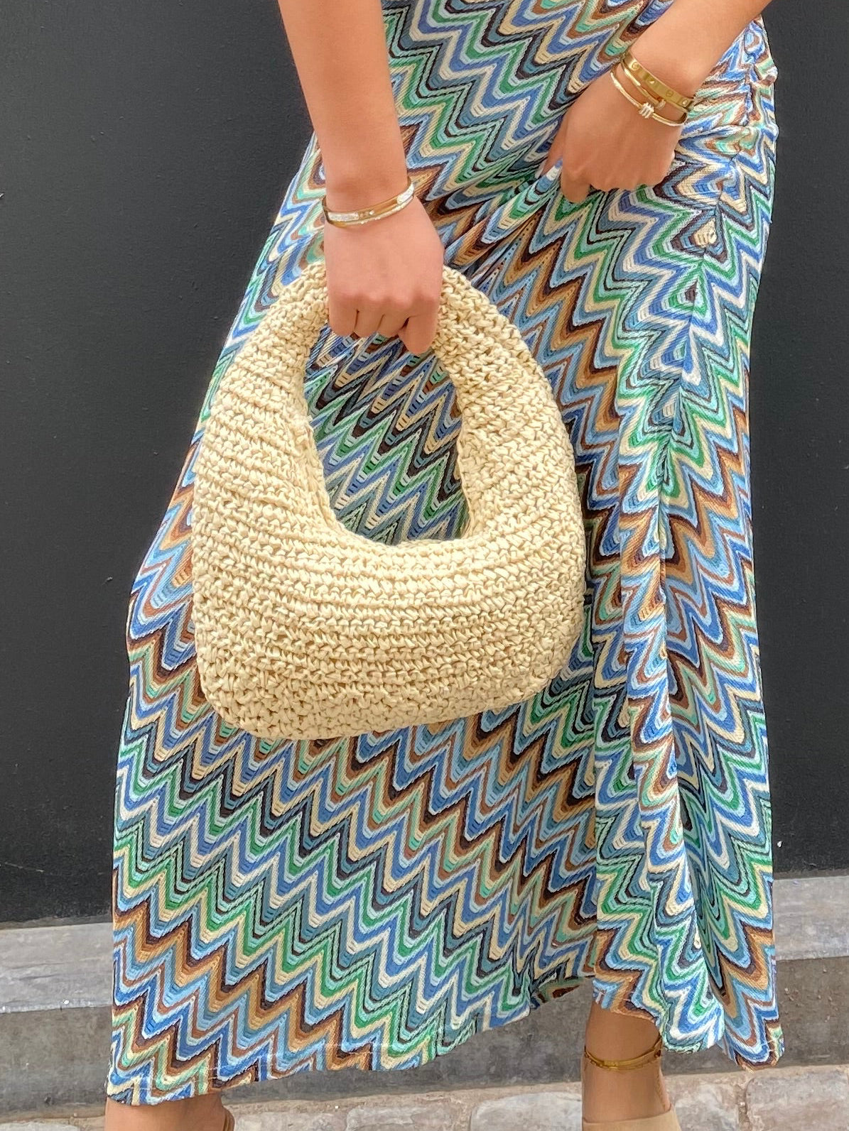 Sac en crochet, raphia
