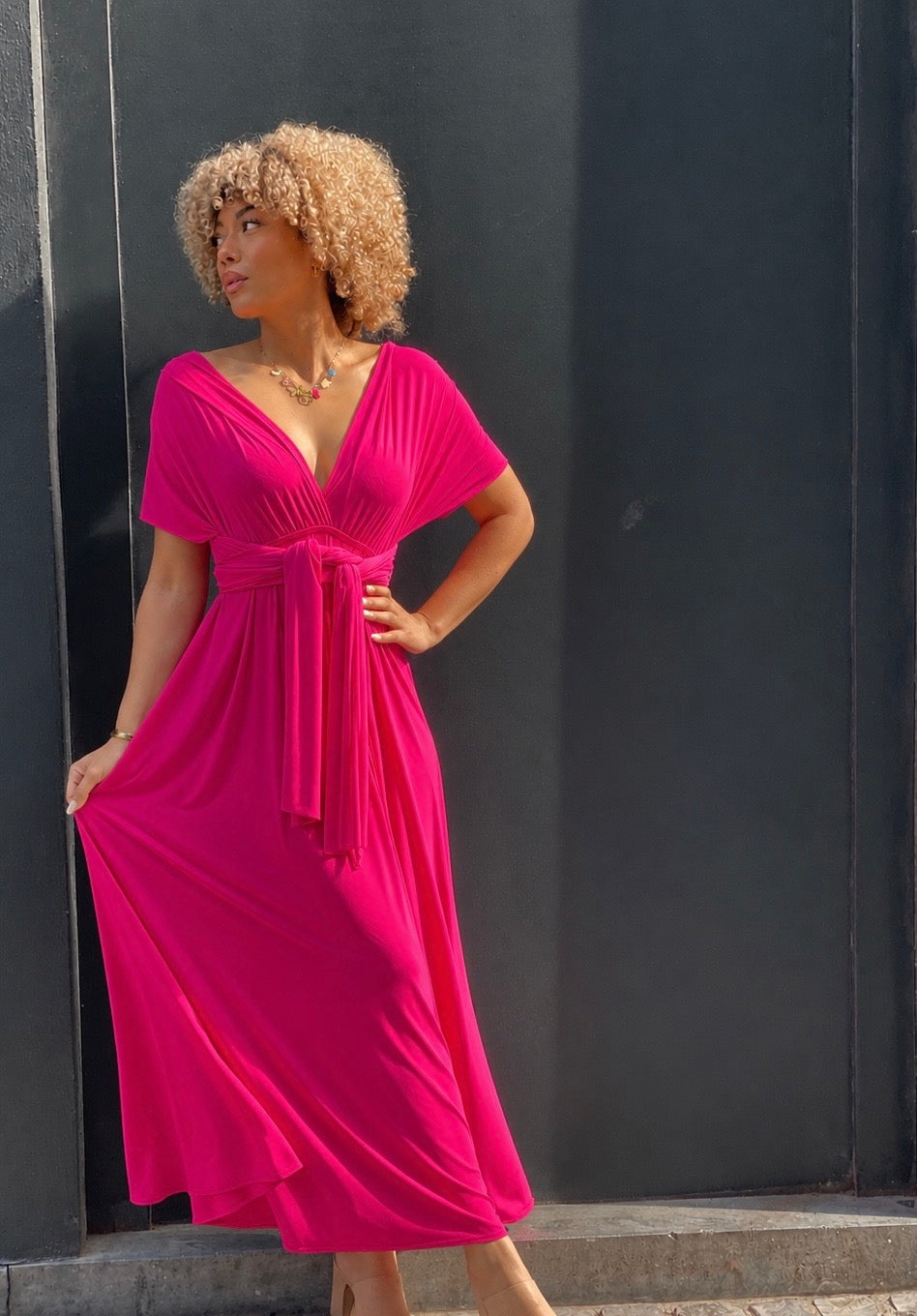 Robe magique, fuchsia