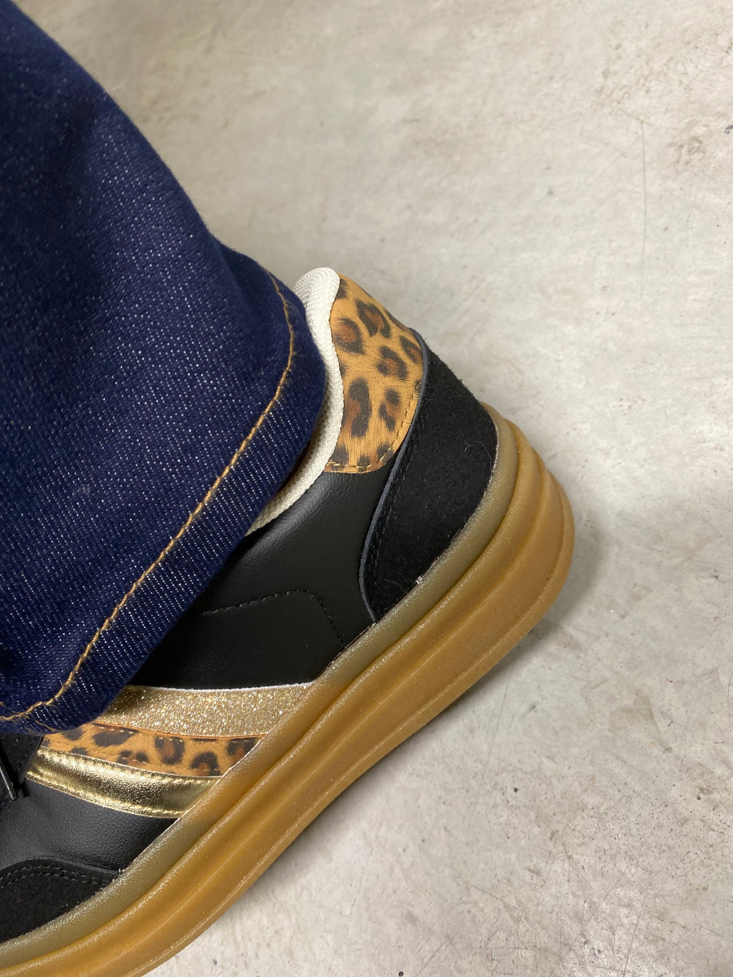 Basket noir léopard