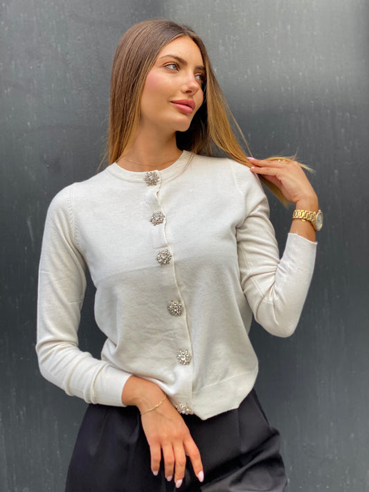 Pull gilet Dianne blanc