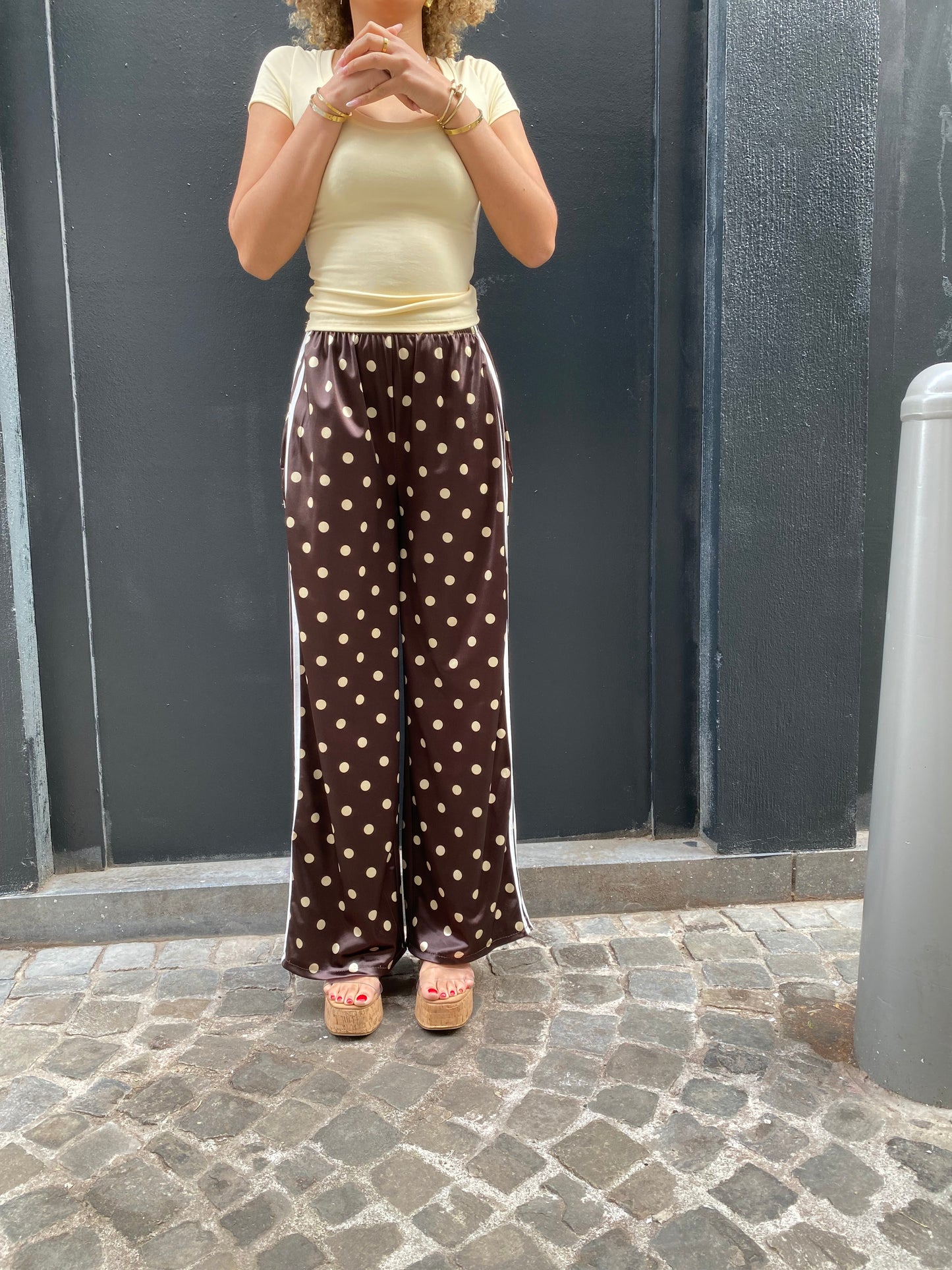 Pantalon jogging à petits pois