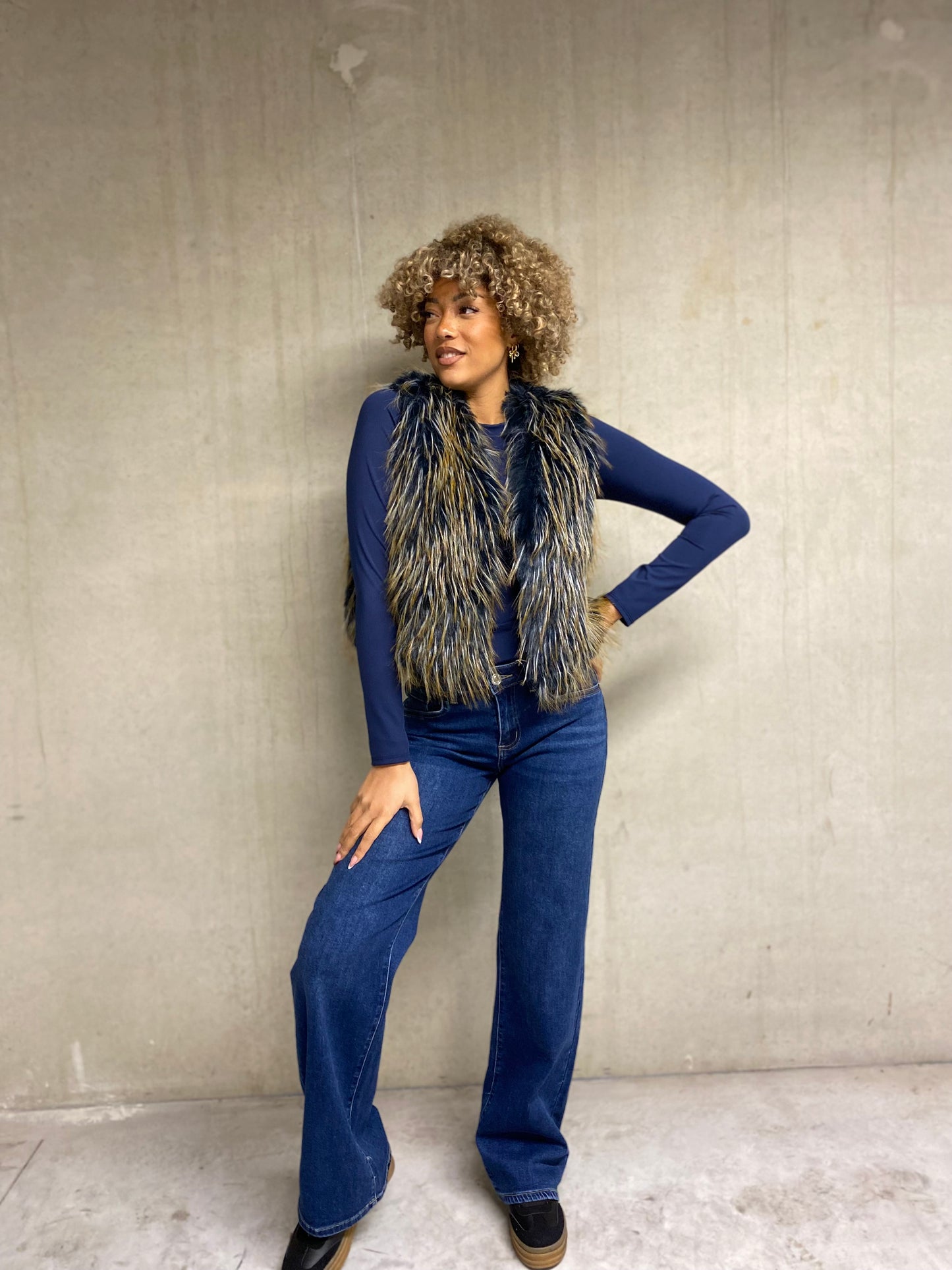 Veste Mila fourrure sans manches