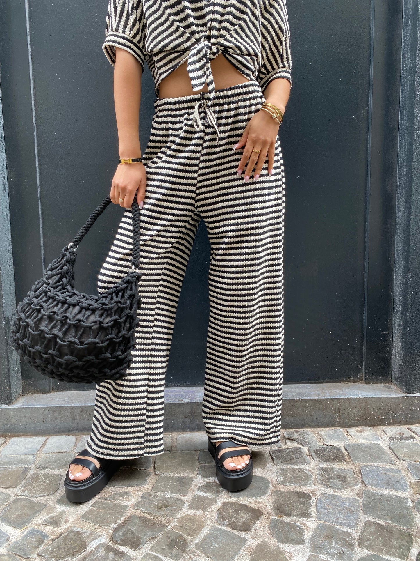 Sac crochet, noir