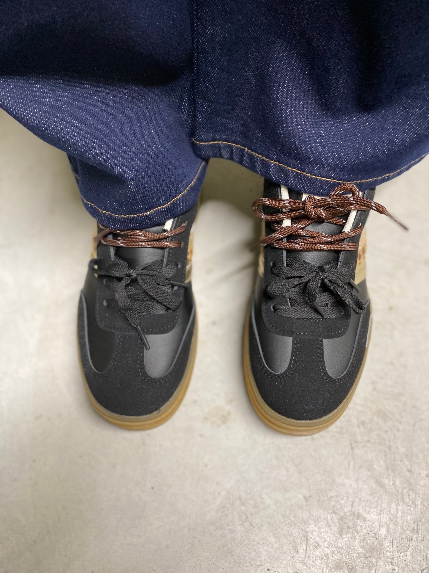 Basket noir léopard