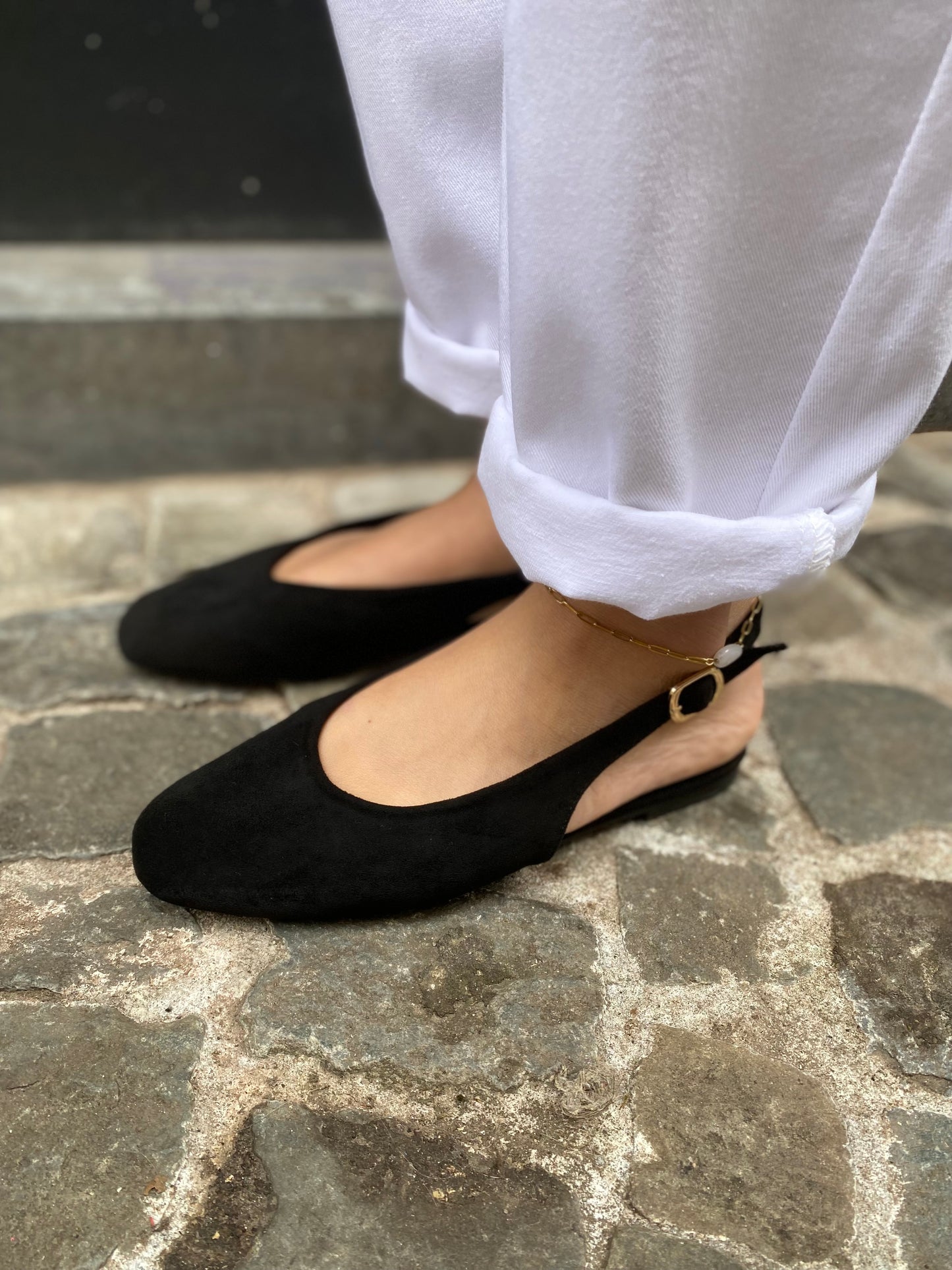 Ballerine ouverte à l'arrière