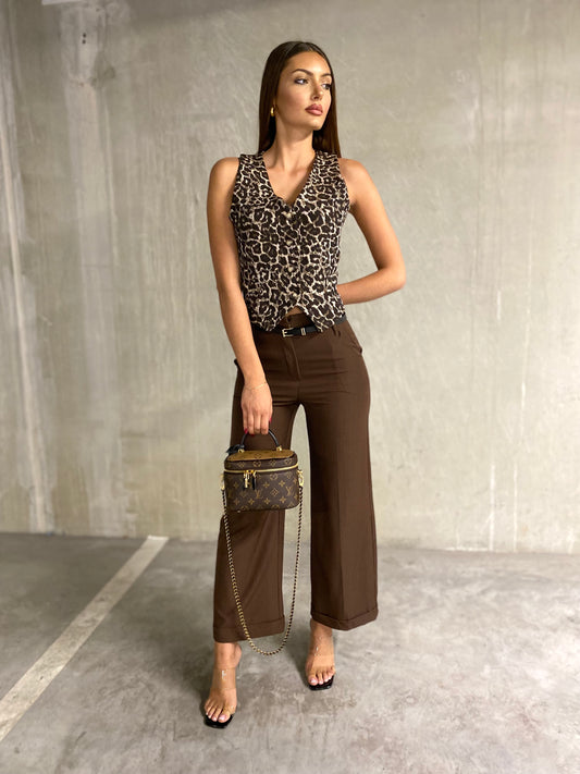 Pantalon Irina brun