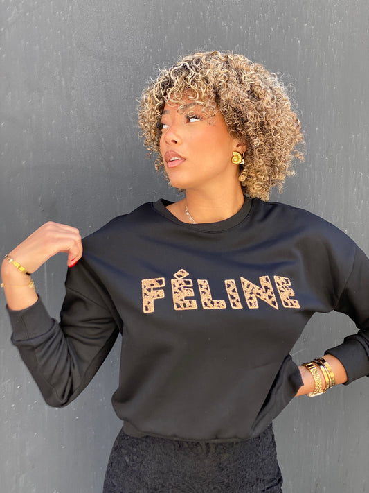Sweat-shirt, féline