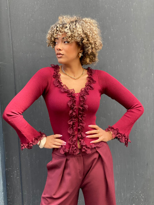 Blouse Fina bordeaux