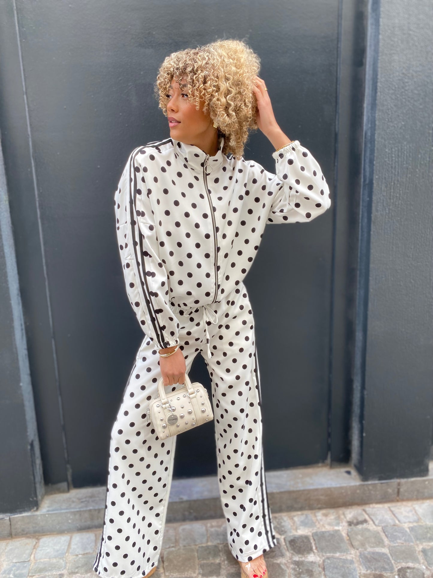 Jogging pois blanc