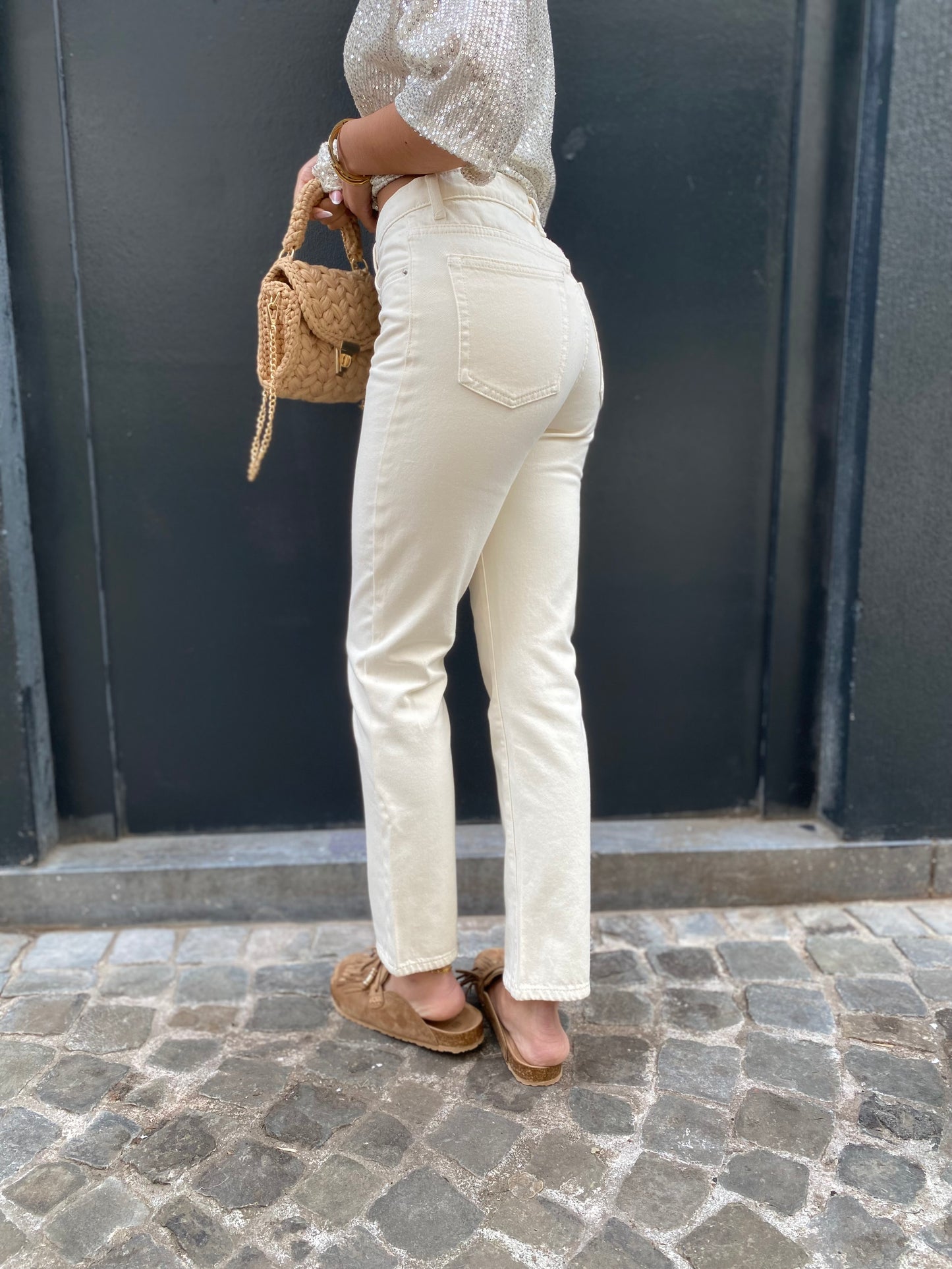 Jeans beige Rosa