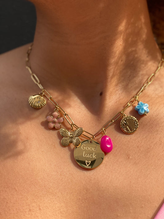 Collier en acier breloque