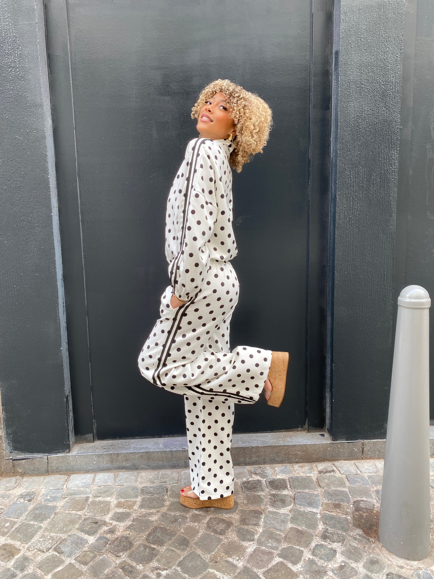 Jogging pois blanc