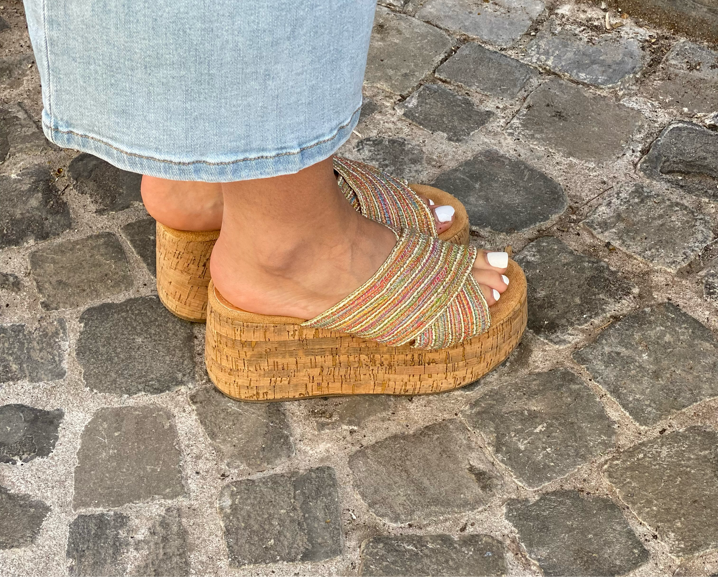 Chaussures bouchon multicolore